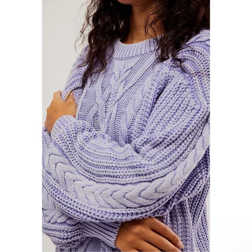 NWT Free People Frankie Cable Sweater - Picture 9 of 10